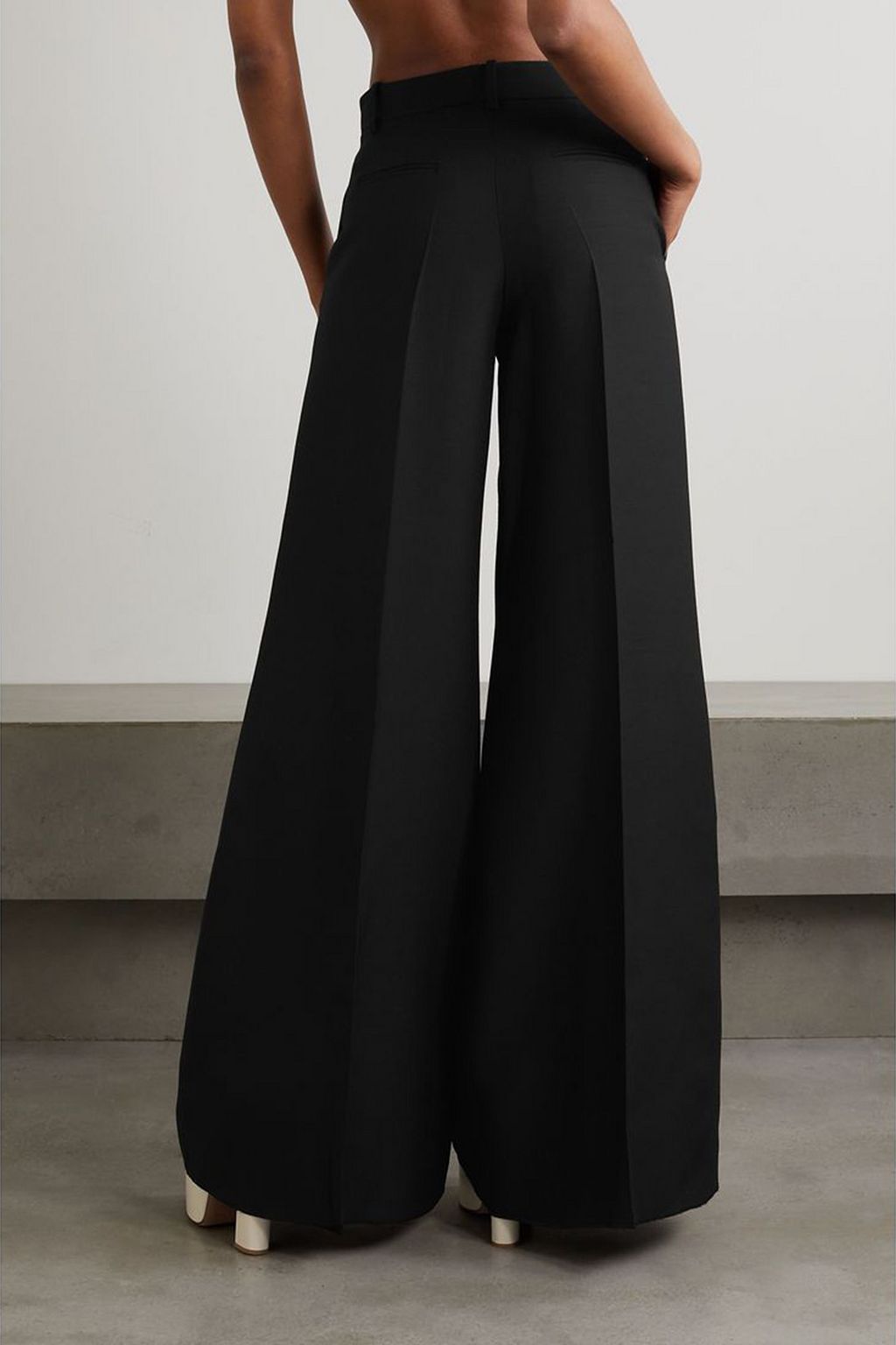 VALENTINO GARAVANI Wool and silk-blend flared pants