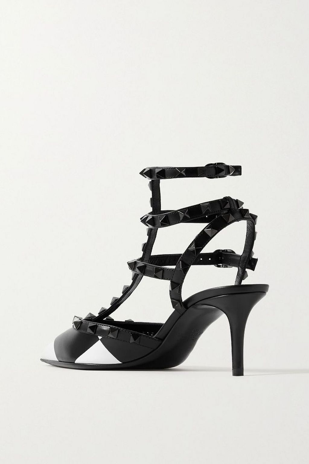 VALENTINO GARAVANI Rockstud 65 checked leather pumps