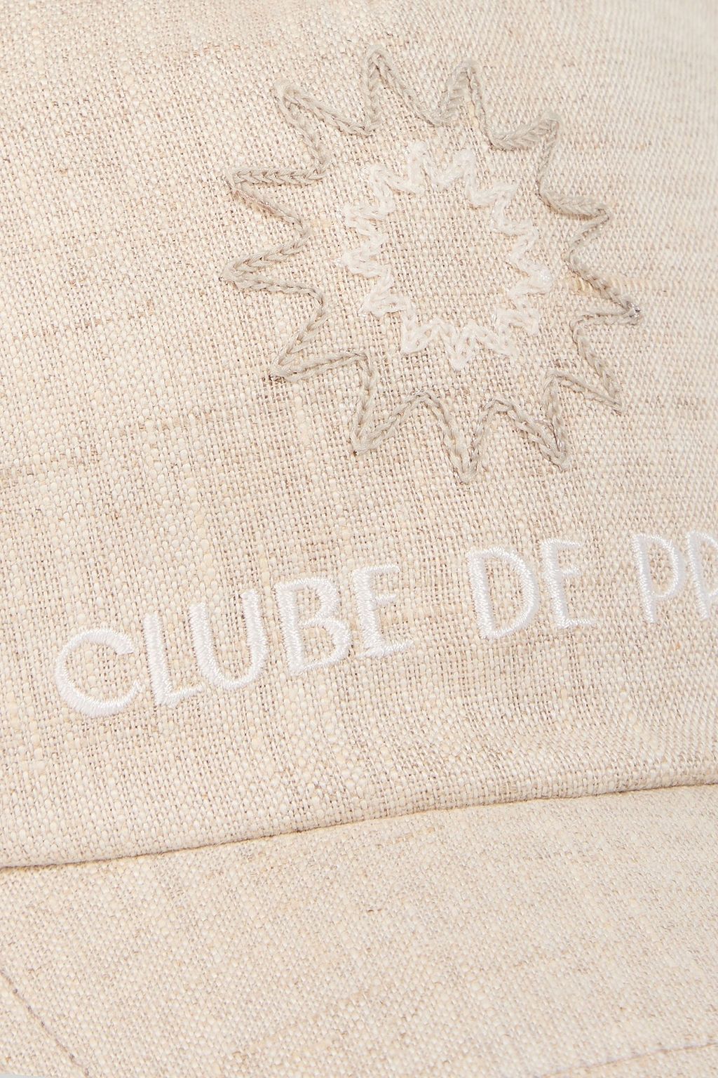 FRESCOBOL CARIOCA Embroidered linen baseball cap