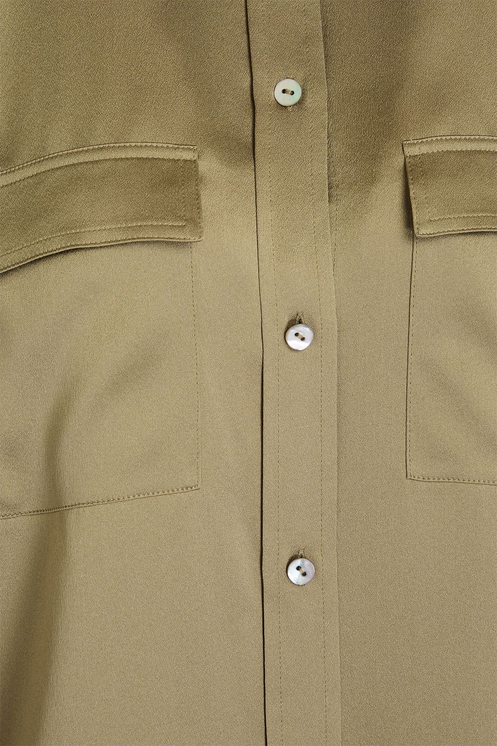 VINCE. Silk-charmeuse shirt