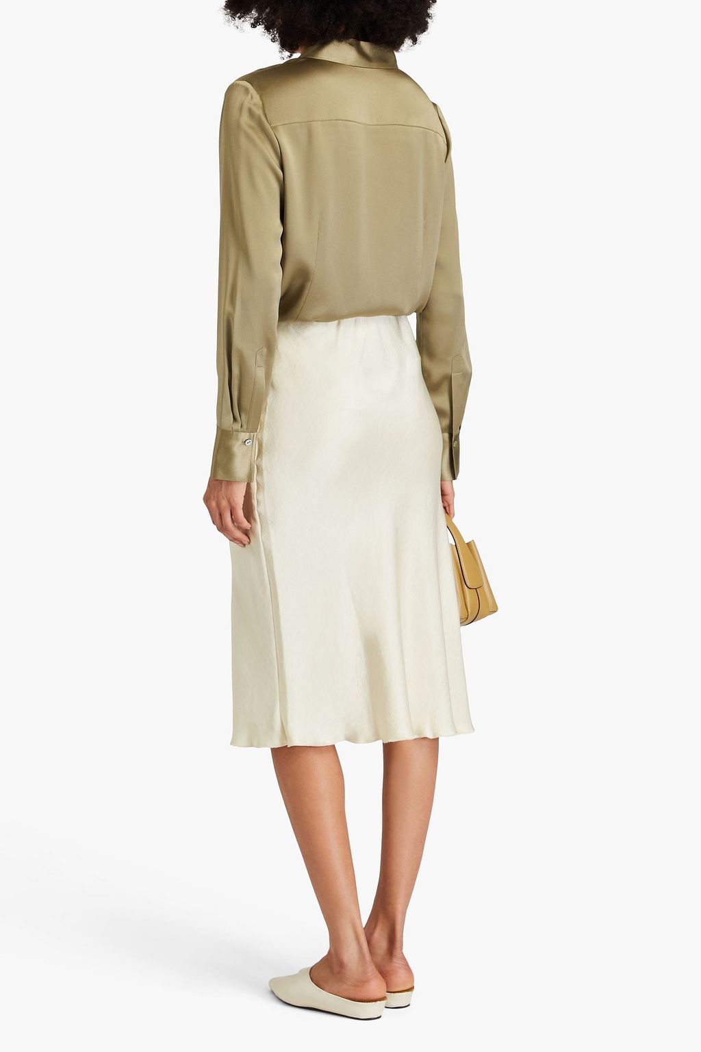 VINCE. Silk-charmeuse shirt