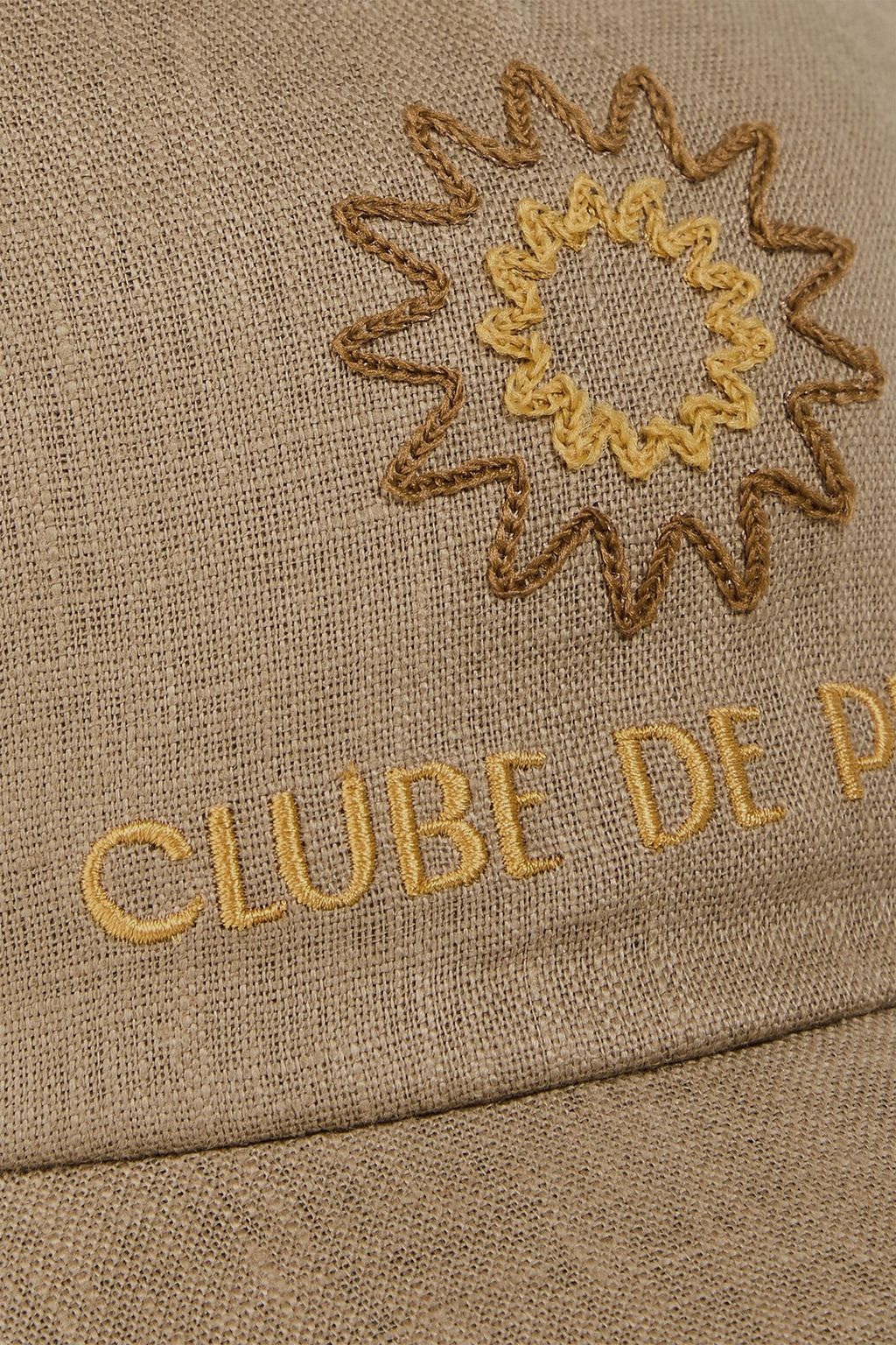 FRESCOBOL CARIOCA Embroidered linen baseball cap