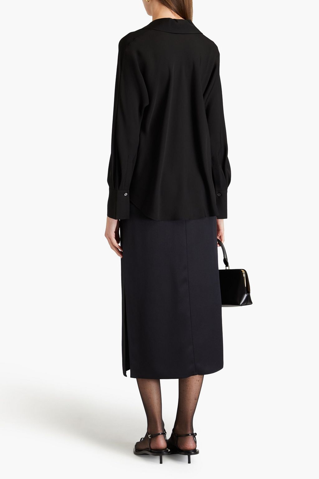 VINCE. Dolman silk crepe de chine shirt