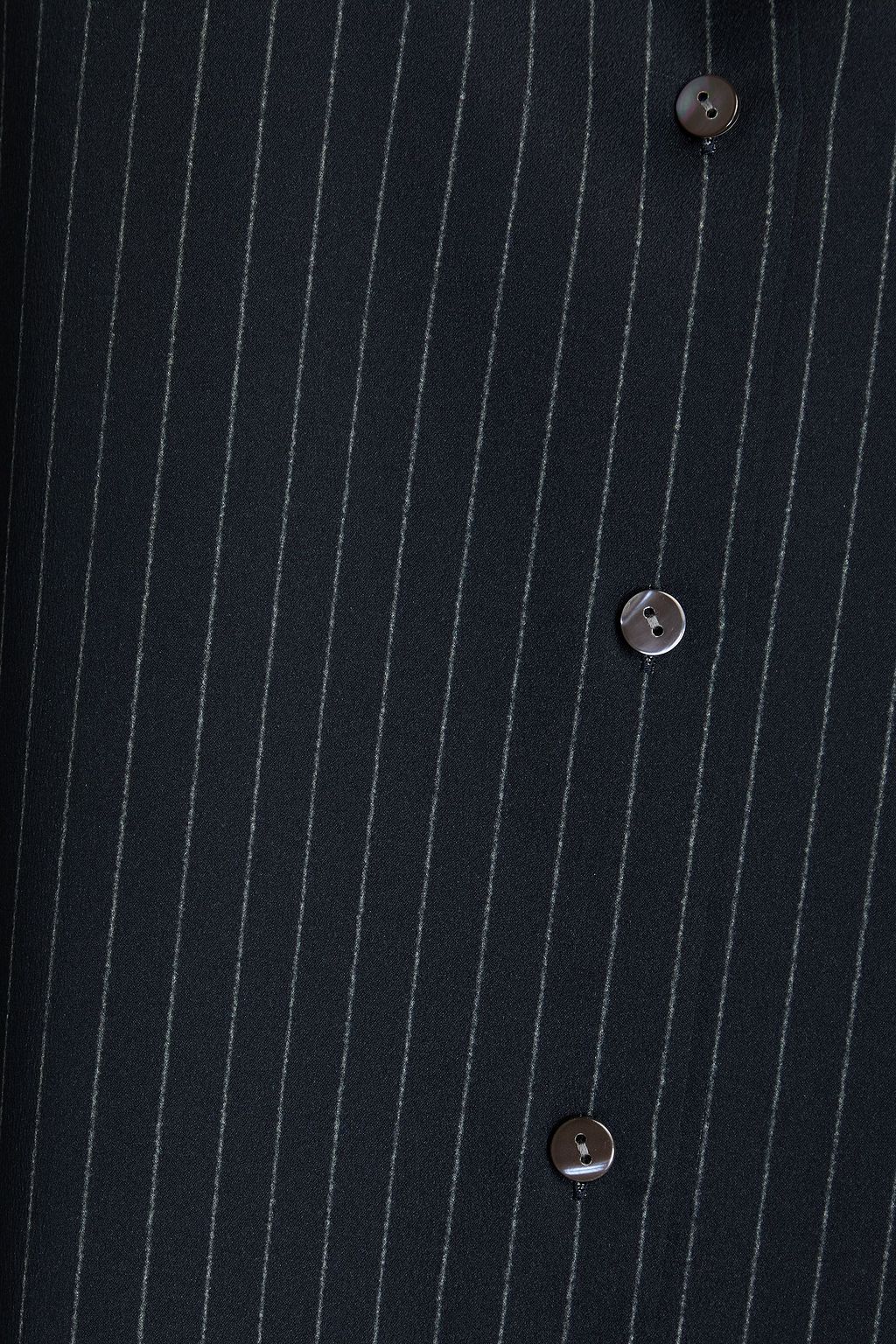 VINCE. Pinstriped  silk-satin shirt
