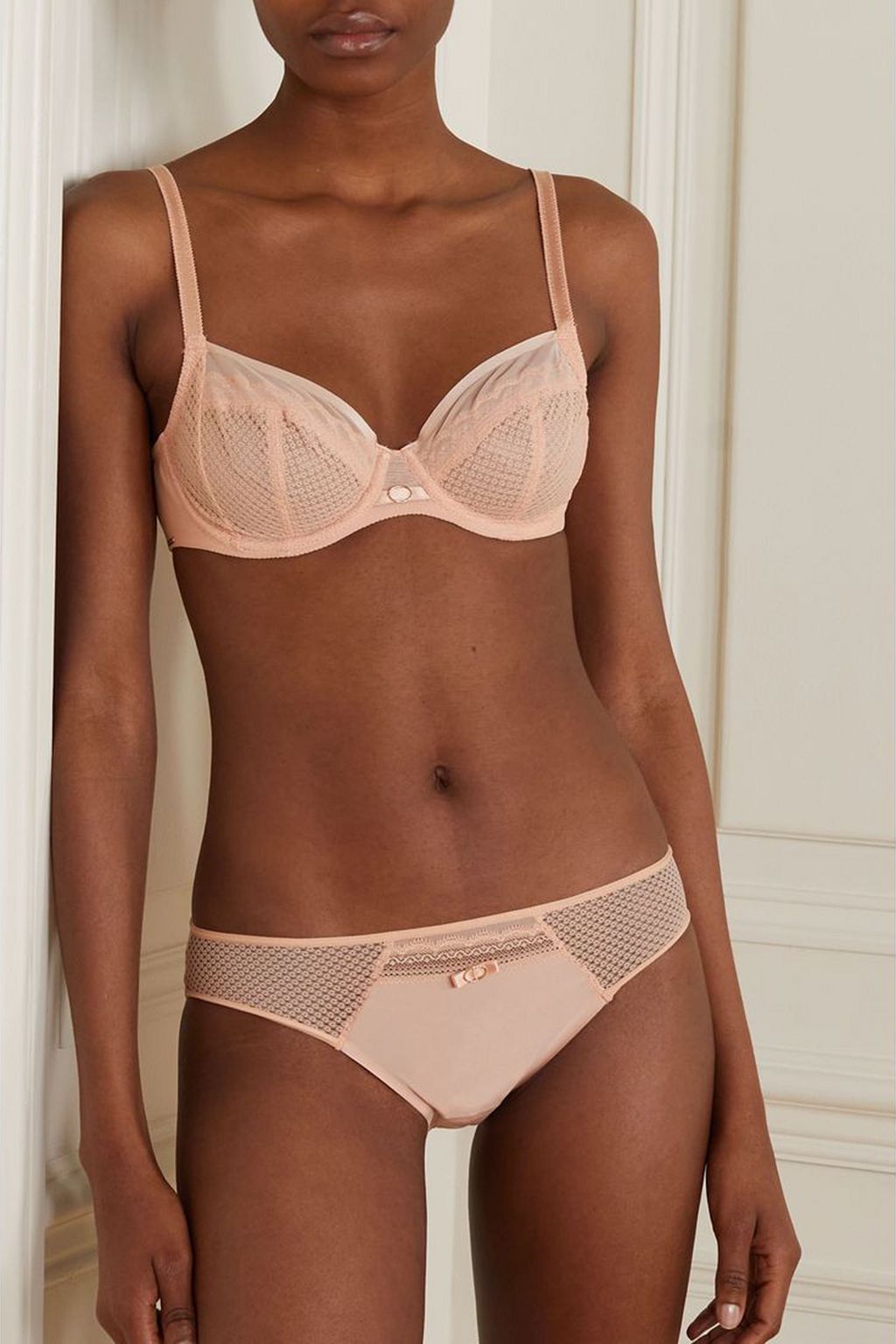 CHANTELLE سروال داخلي Parisian Allure من الجيرسي المطاط والدانتيل والتول