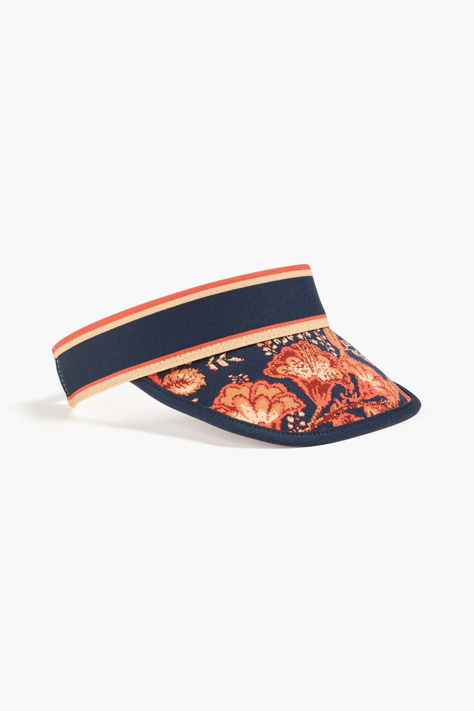 Zimmermann Visor Aus Floralem Jacquard In Marineblau