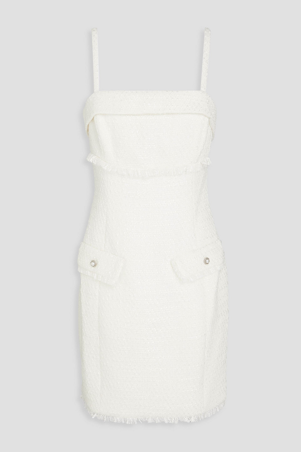 Nicholas Eudora Tweed Mini Dress In White