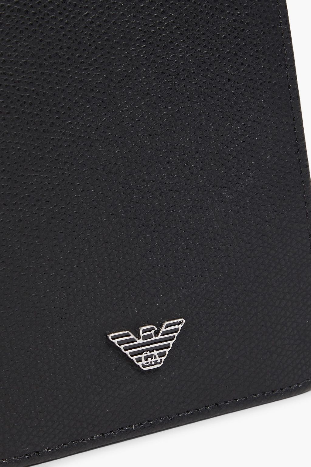 EMPORIO ARMANI Textured-leather passport cover