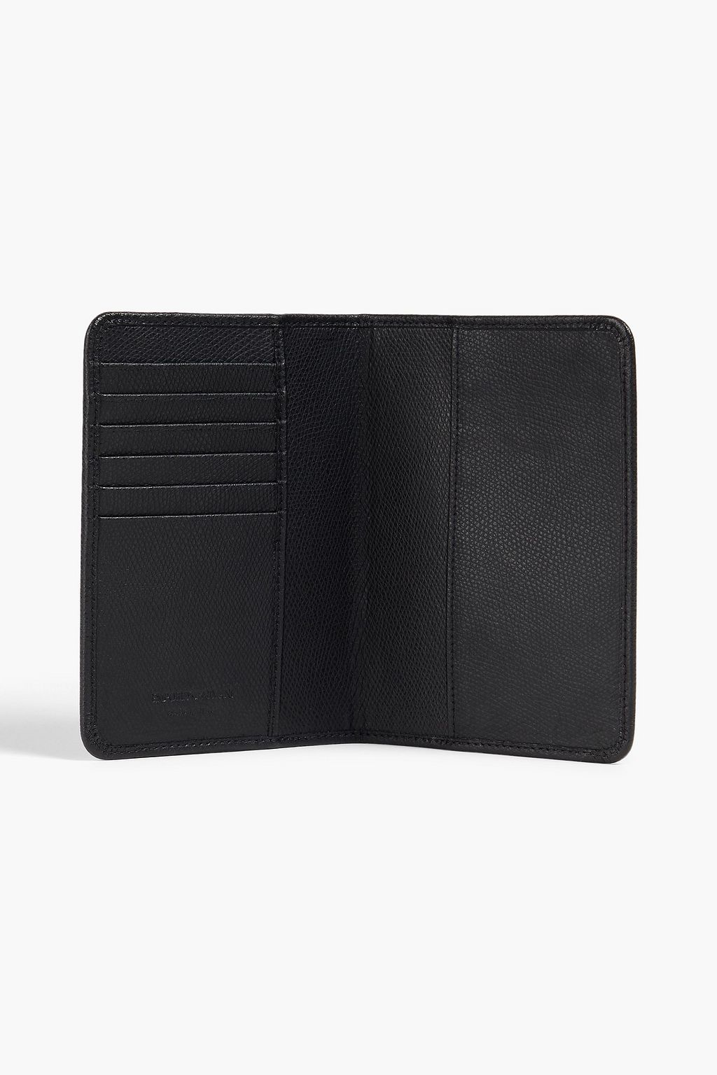 EMPORIO ARMANI Textured-leather passport cover