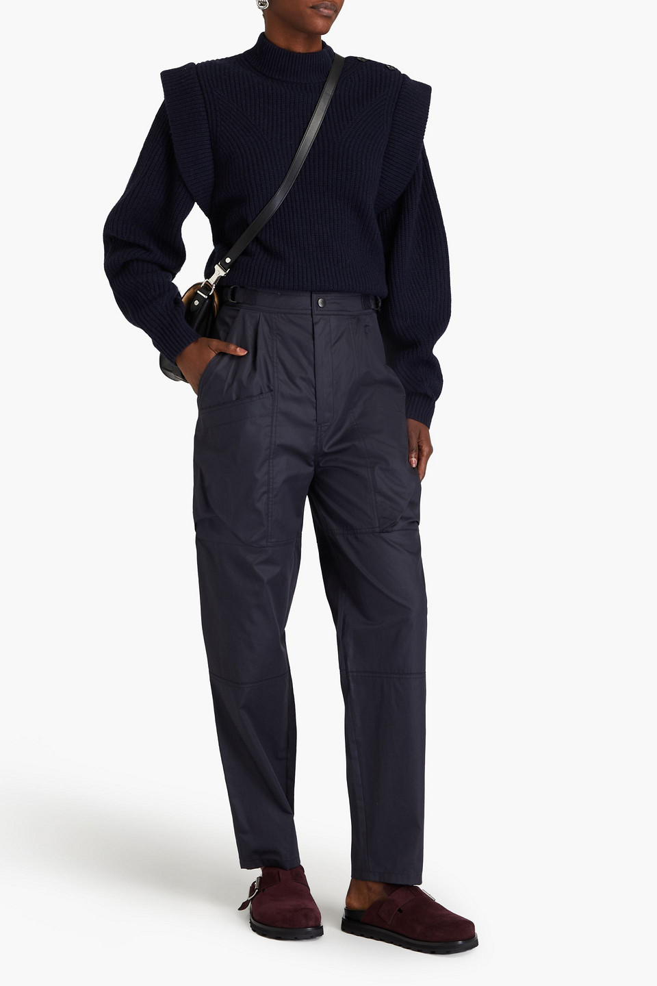 ISABEL MARANT FERIMA COTTON TAPERED PANTS