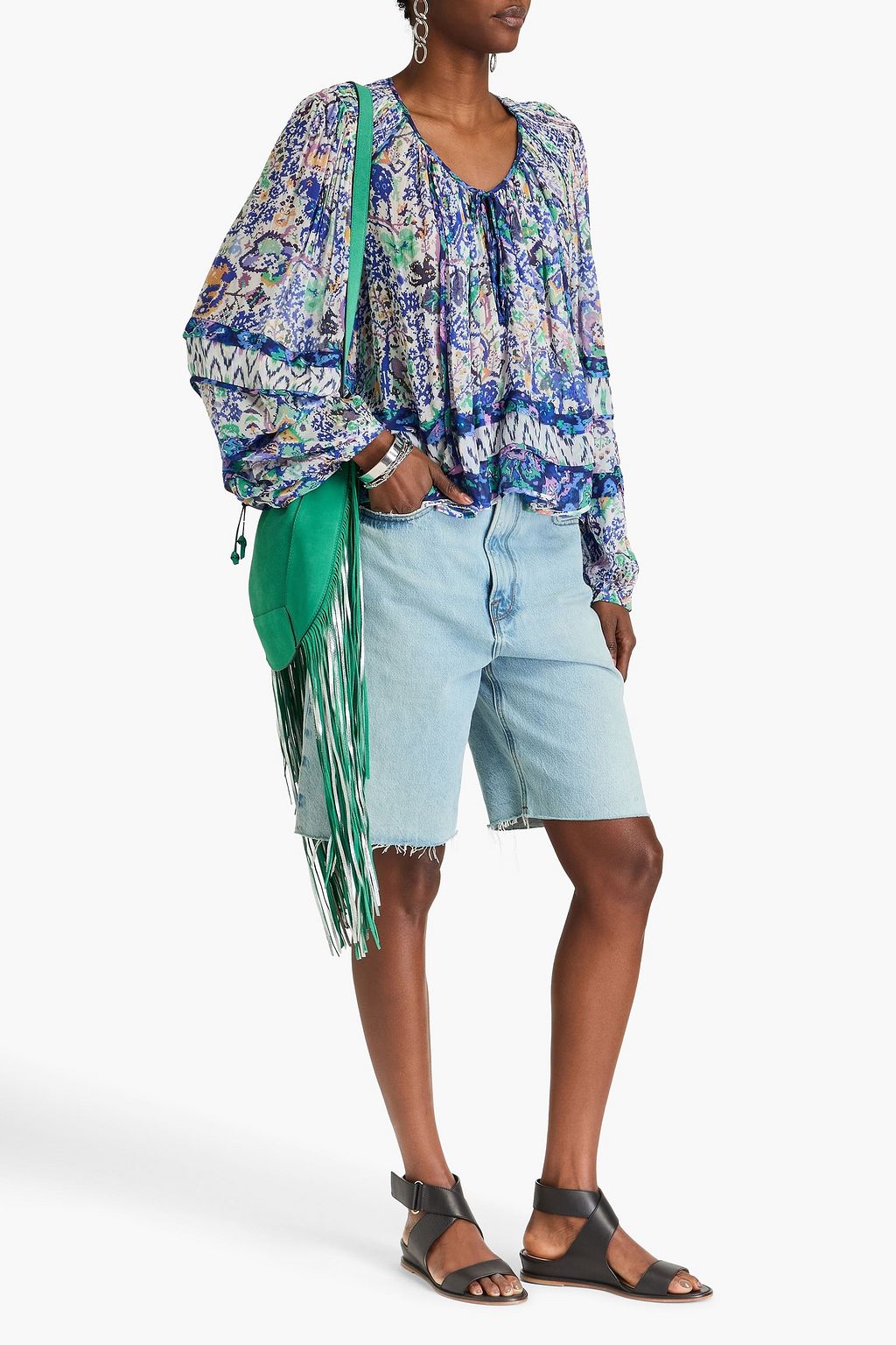 ISABEL MARANT Vozina printed crepon blouse