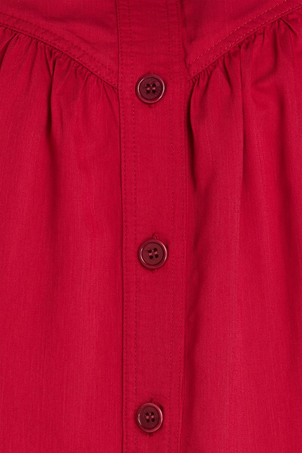 MARANT ÉTOILE Severine gathered Lyocell-blend twill shirt
