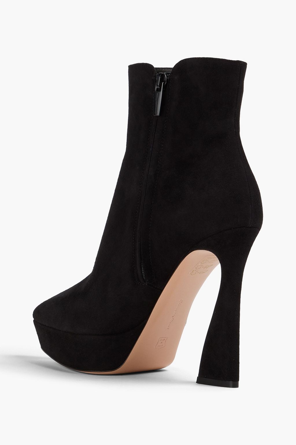 GIANVITO ROSSI Vertigo Ankle Boots aus Veloursleder mit Plateau
