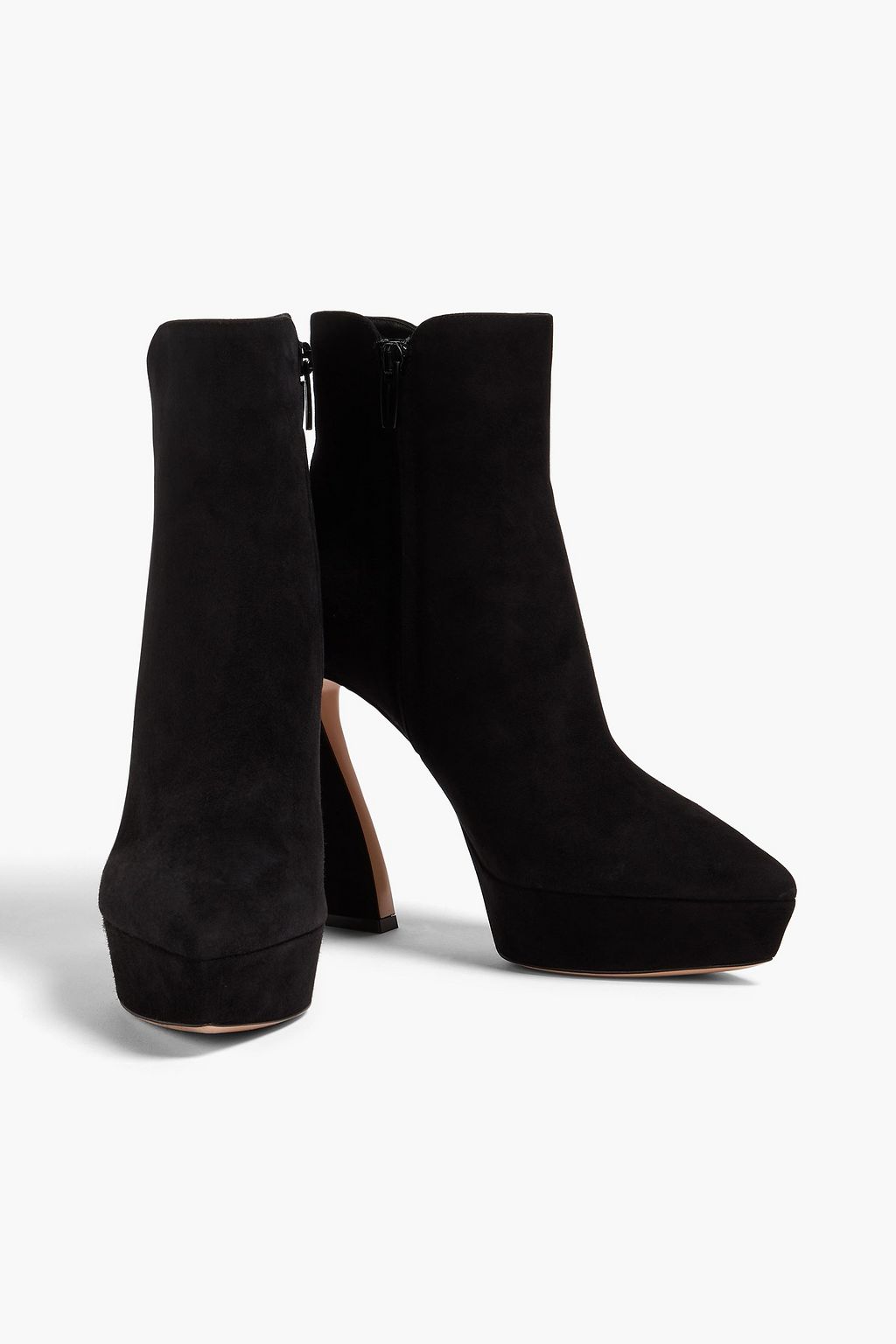 GIANVITO ROSSI Vertigo Ankle Boots aus Veloursleder mit Plateau