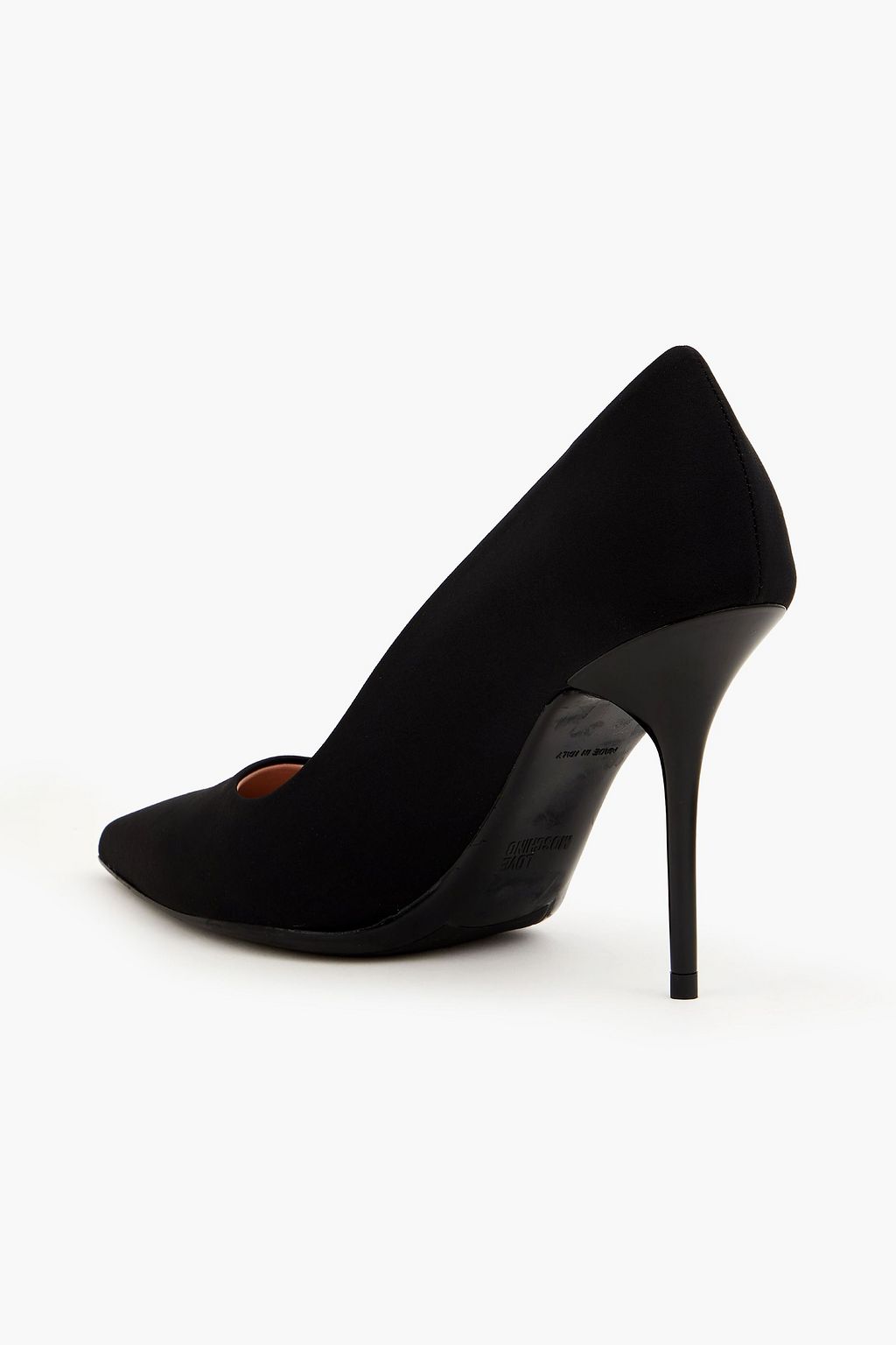LOVE MOSCHINO Printed faille pumps