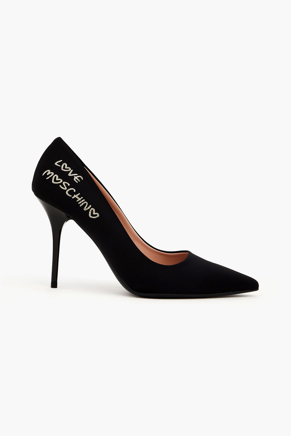 Love Moschino Printed Shell Pumps In Black