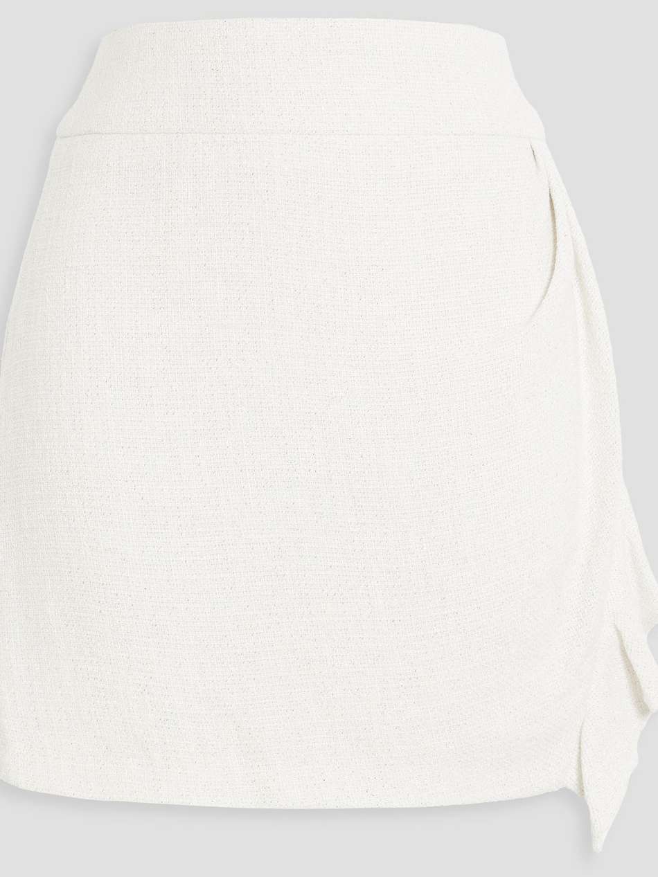 yoni ruffled metallic tweed mini skirt