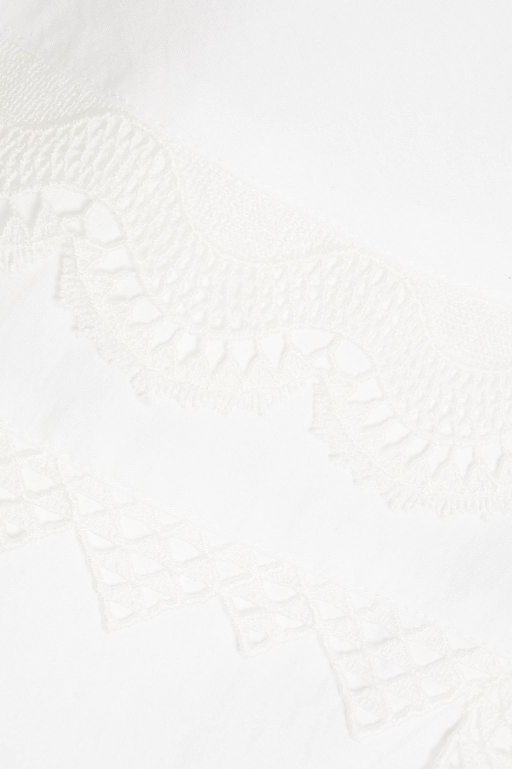 IRO Lavea crocheted lace-trimmed broadcloth mini slip dress