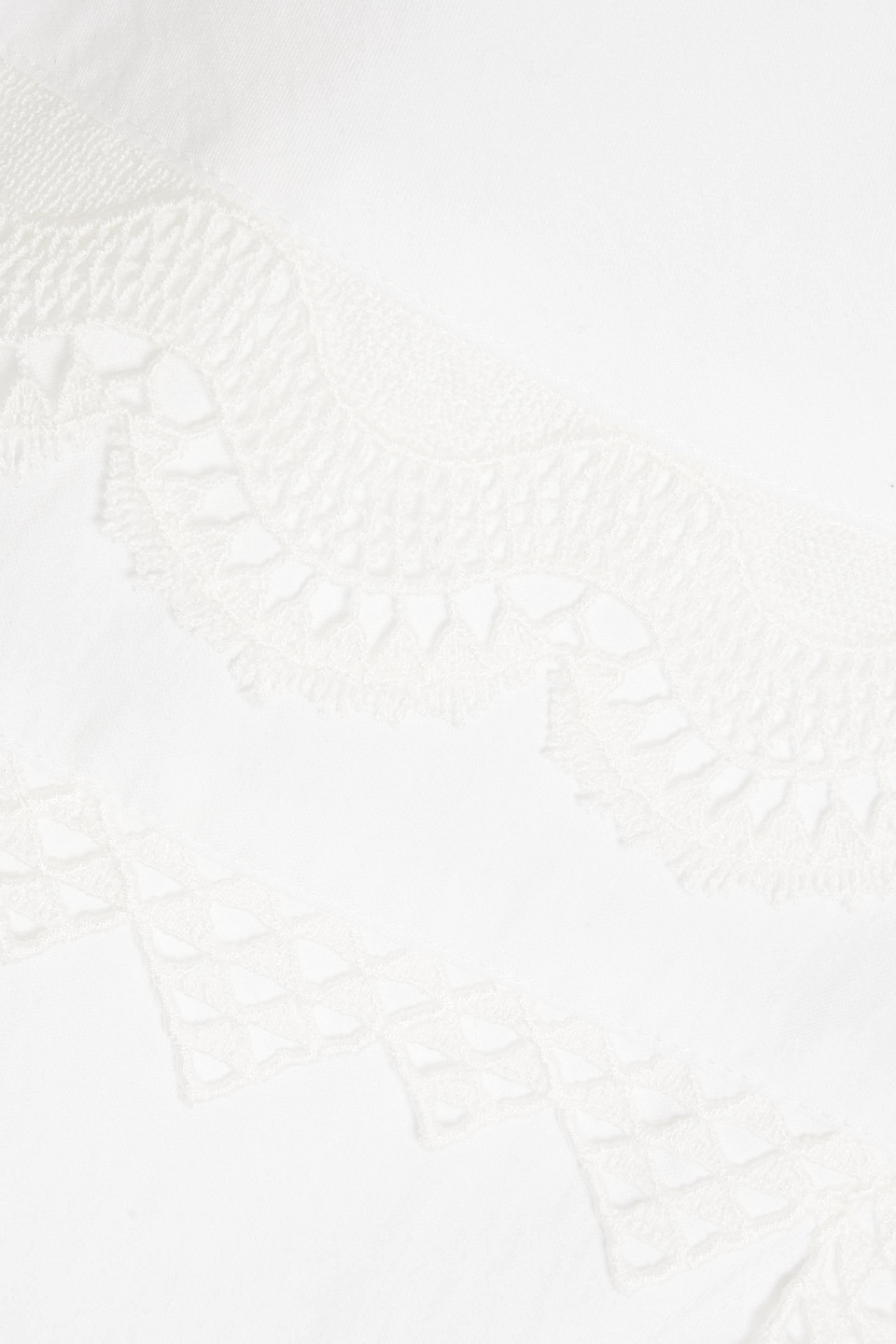 Iro Lavea Crocheted Lace-trimmed Broadcloth Mini Slip Dress In White