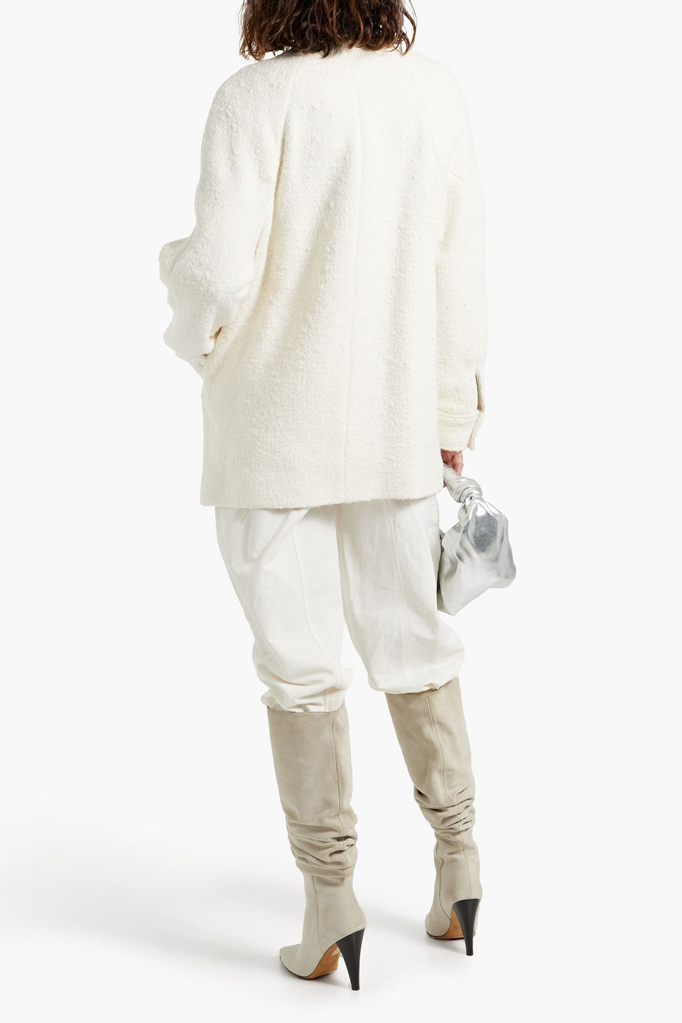 Iro Lange Bouclé-tweed Jacket In Ecru