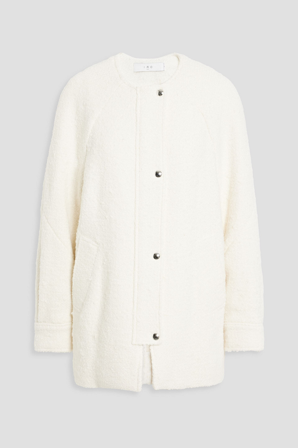 Iro Lange Bouclé-tweed Jacket In Ecru