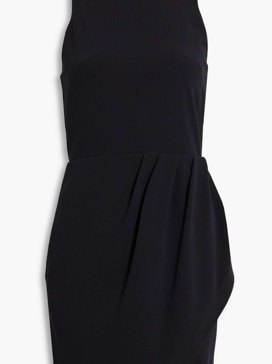 kamela wrap-effect crepe mini dress