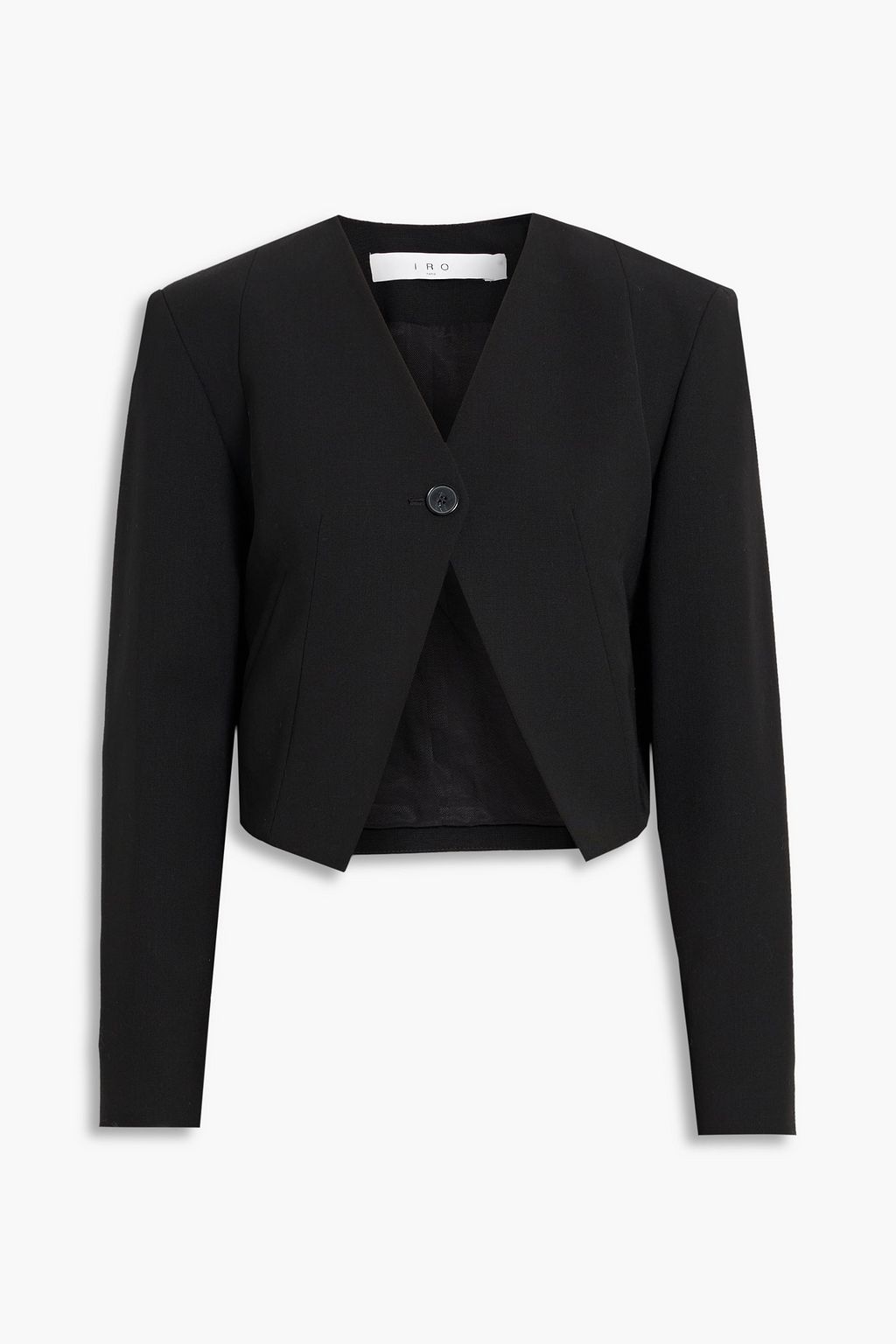 Ursa cropped grain de poudre wool blazer black FR 36