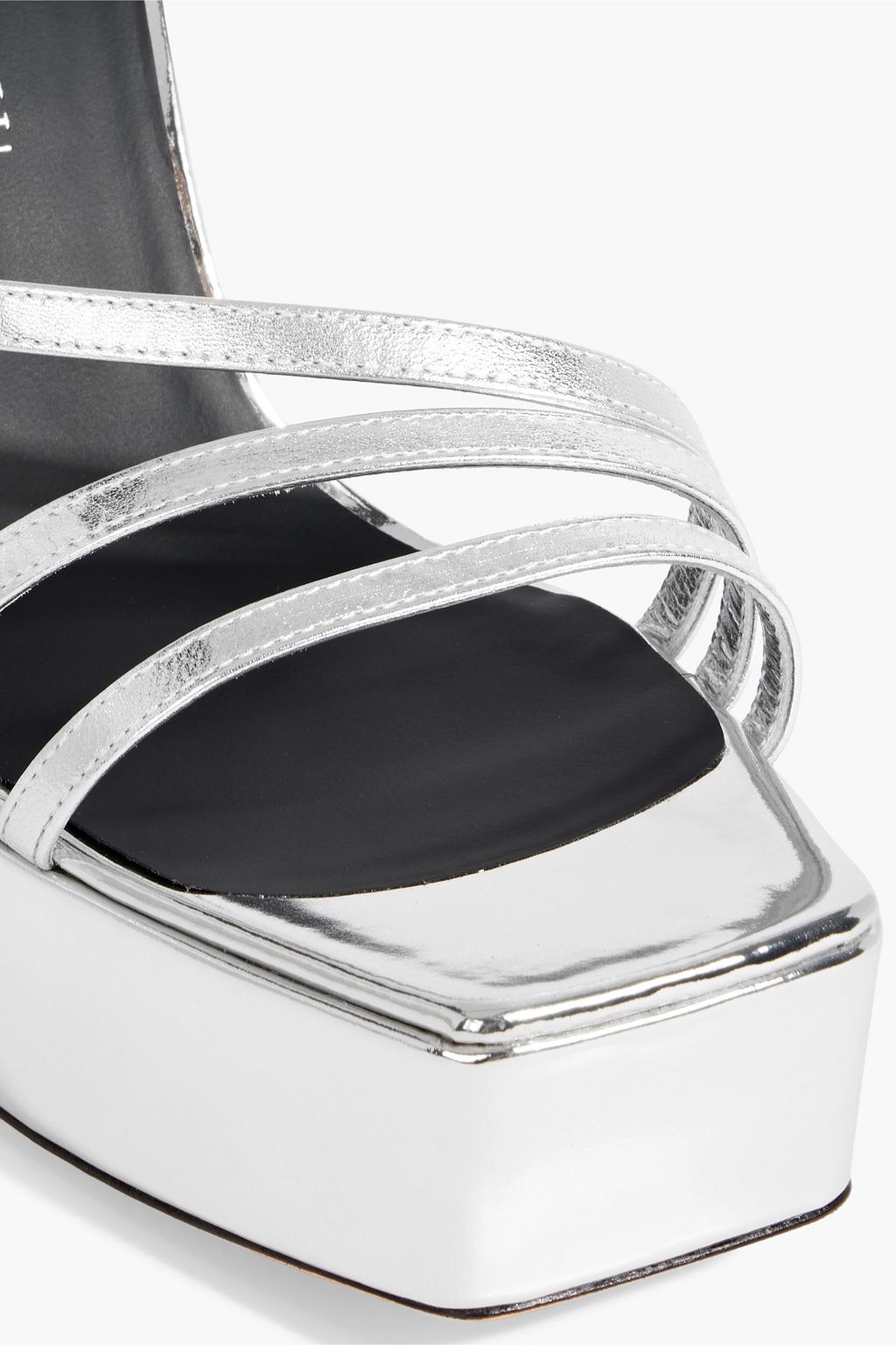 GIUSEPPE ZANOTTI Flavienne mirrored-leather platform sandals