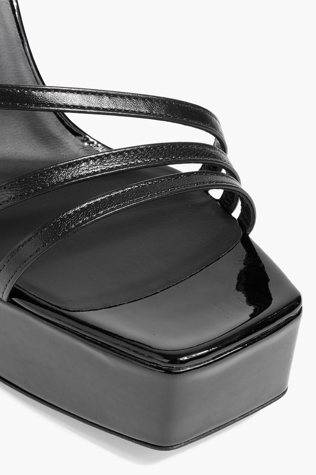 GIUSEPPE ZANOTTI Flavienne mirrored-leather platform sandals