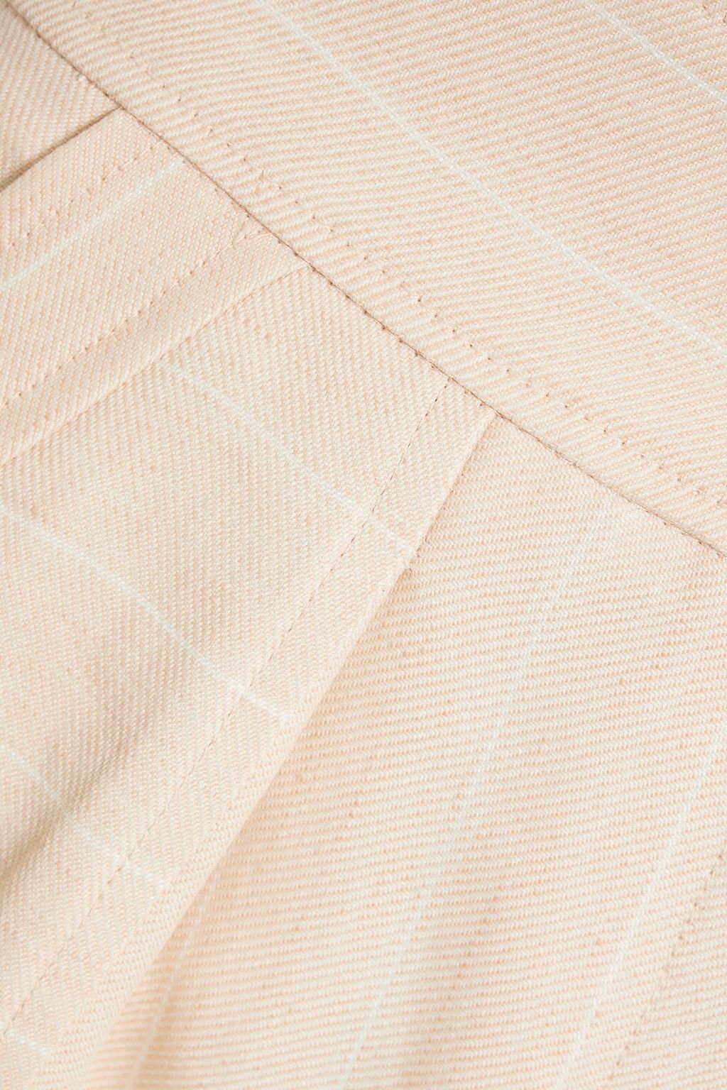 IRO Mendoza belted striped twill shorts