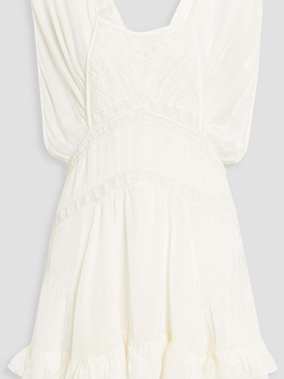 conor ruffled embellished silk mini dress