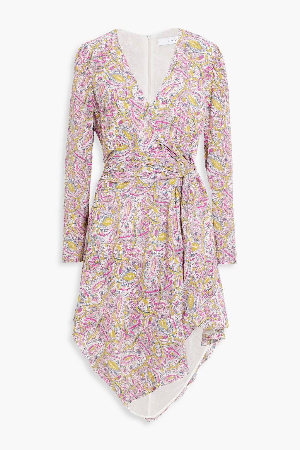 Taro belted printed silk crepe de chine dress multicolor FR 34