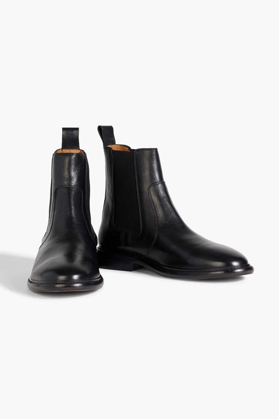 Isabel Marant Chelt Leather Chelsea Boots In Black