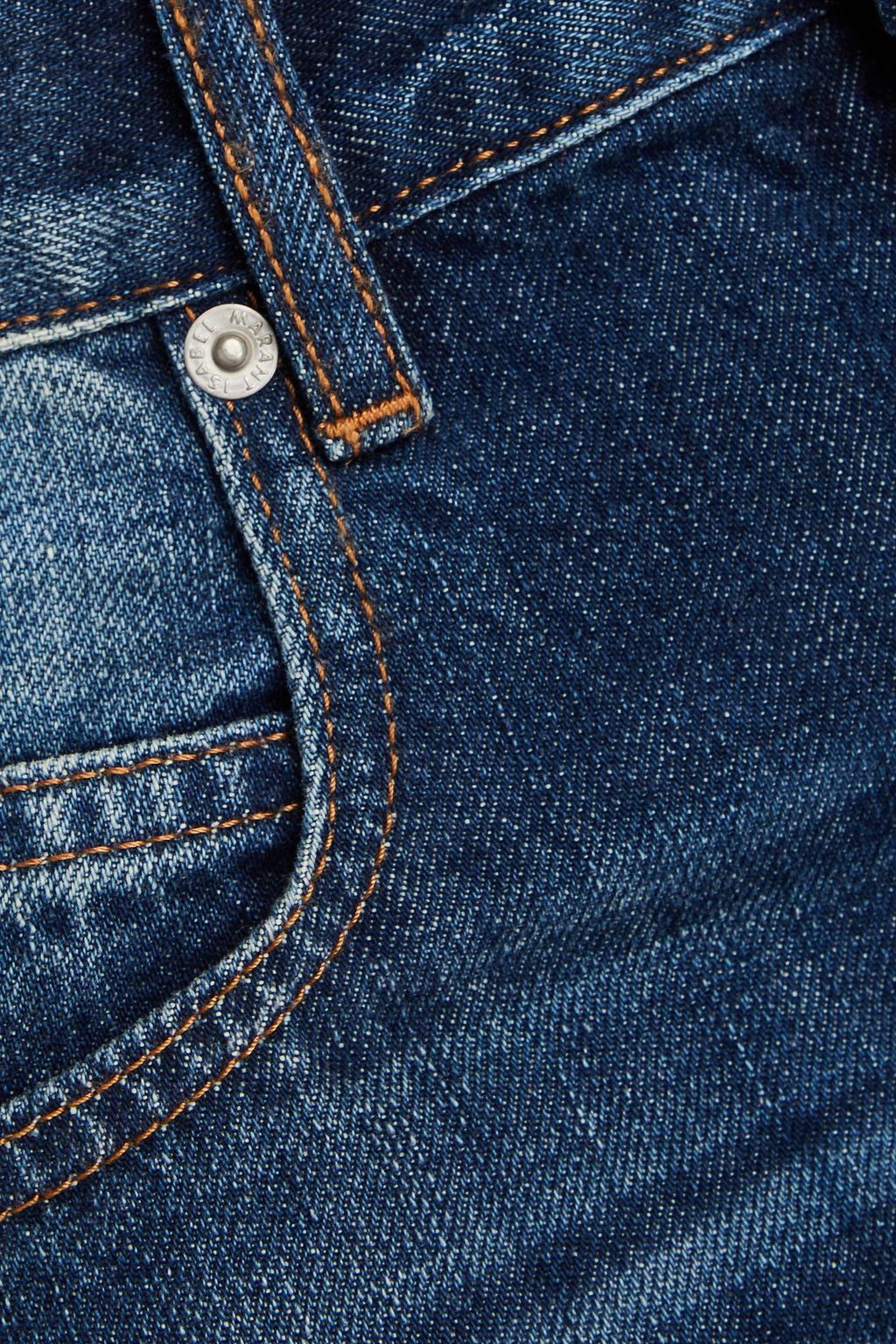 MARANT ÉTOILE جينز "بيلفيرا" بحواف واسعة وبخصر مرتفع بلون باهت
