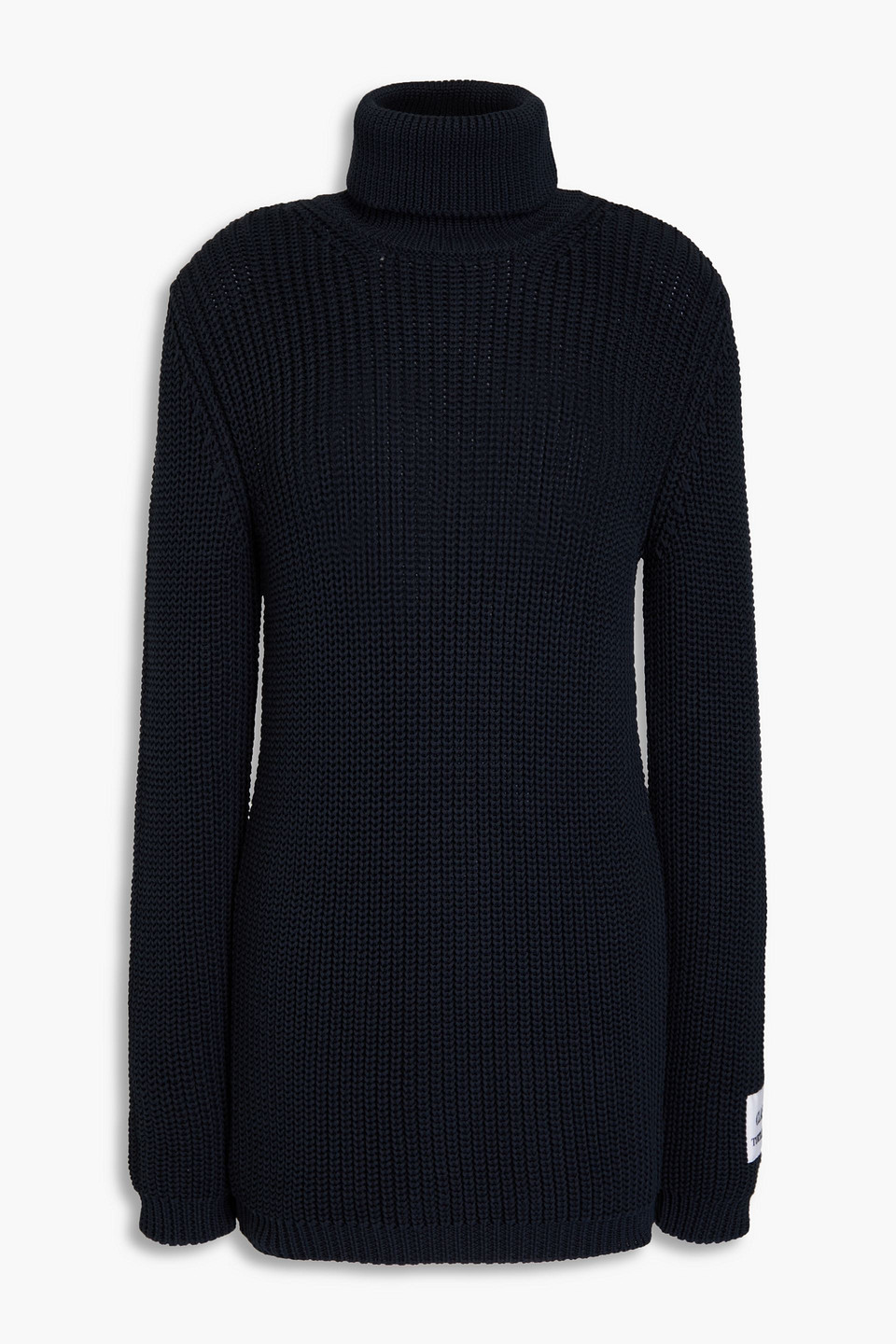 Ribbed cotton turtleneck sweater