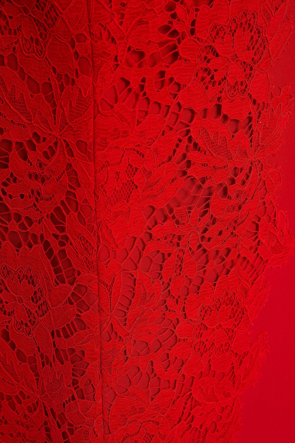 VALENTINO GARAVANI Corded lace-paneled crepe mini dress