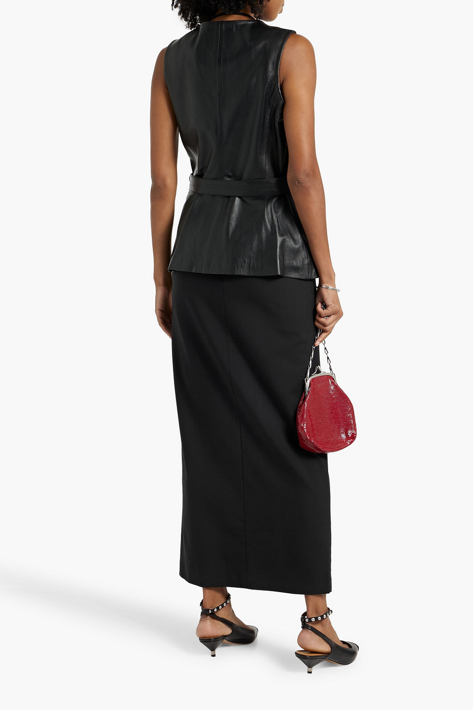 IRO ISICE WOOL-BLEND TWILL MAXI SKIRT
