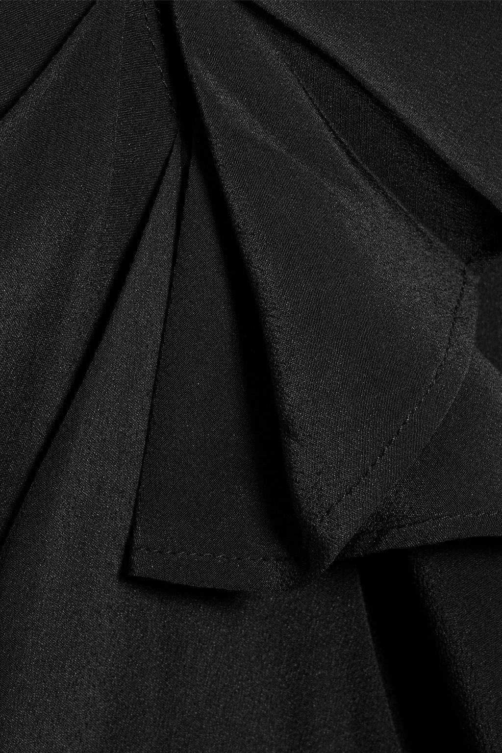 IRO Gyselle draped silk crepe de chine midi skirt