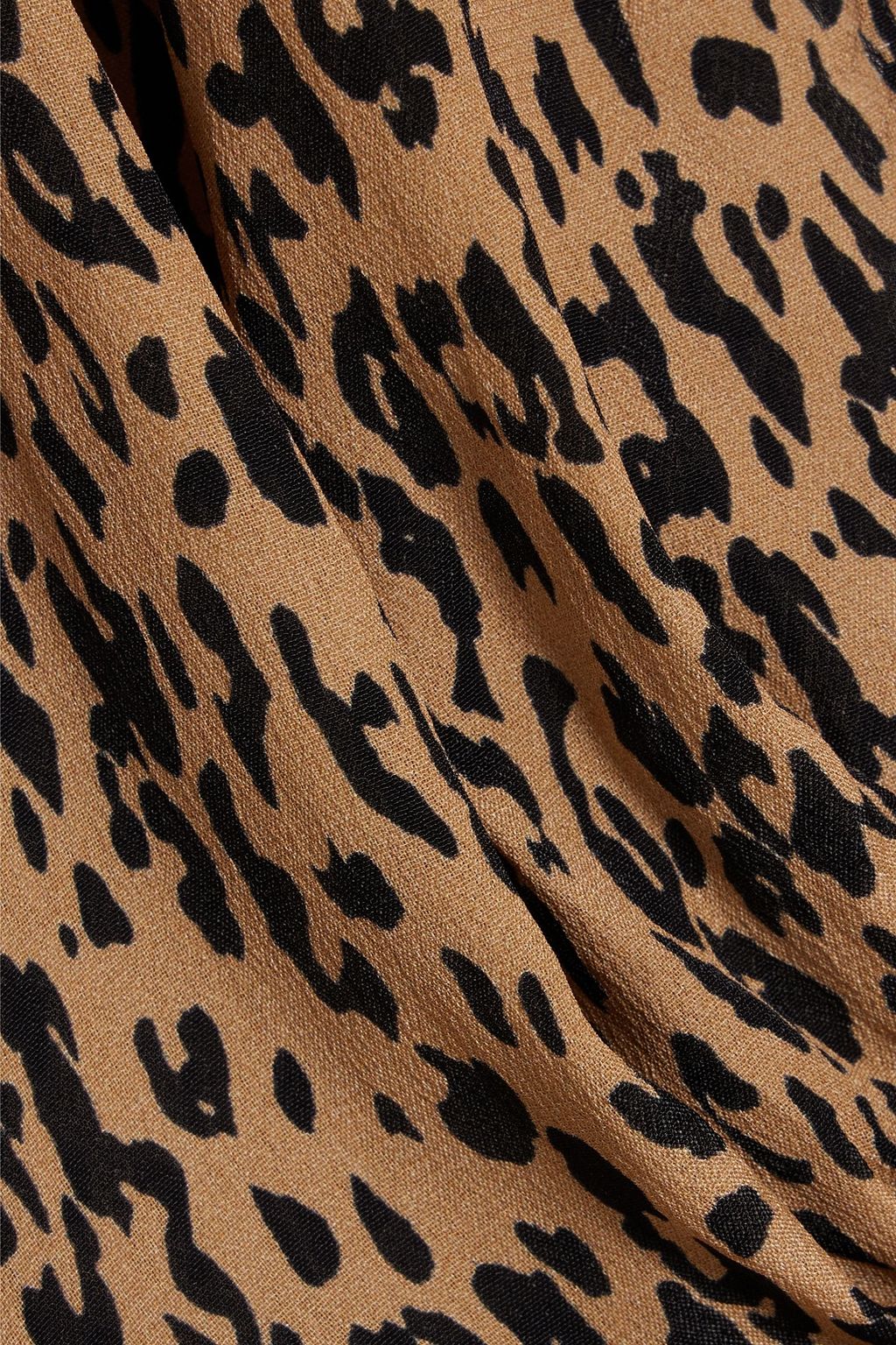 IRO Elsana ruched leopard-print crepe de chine mini dress