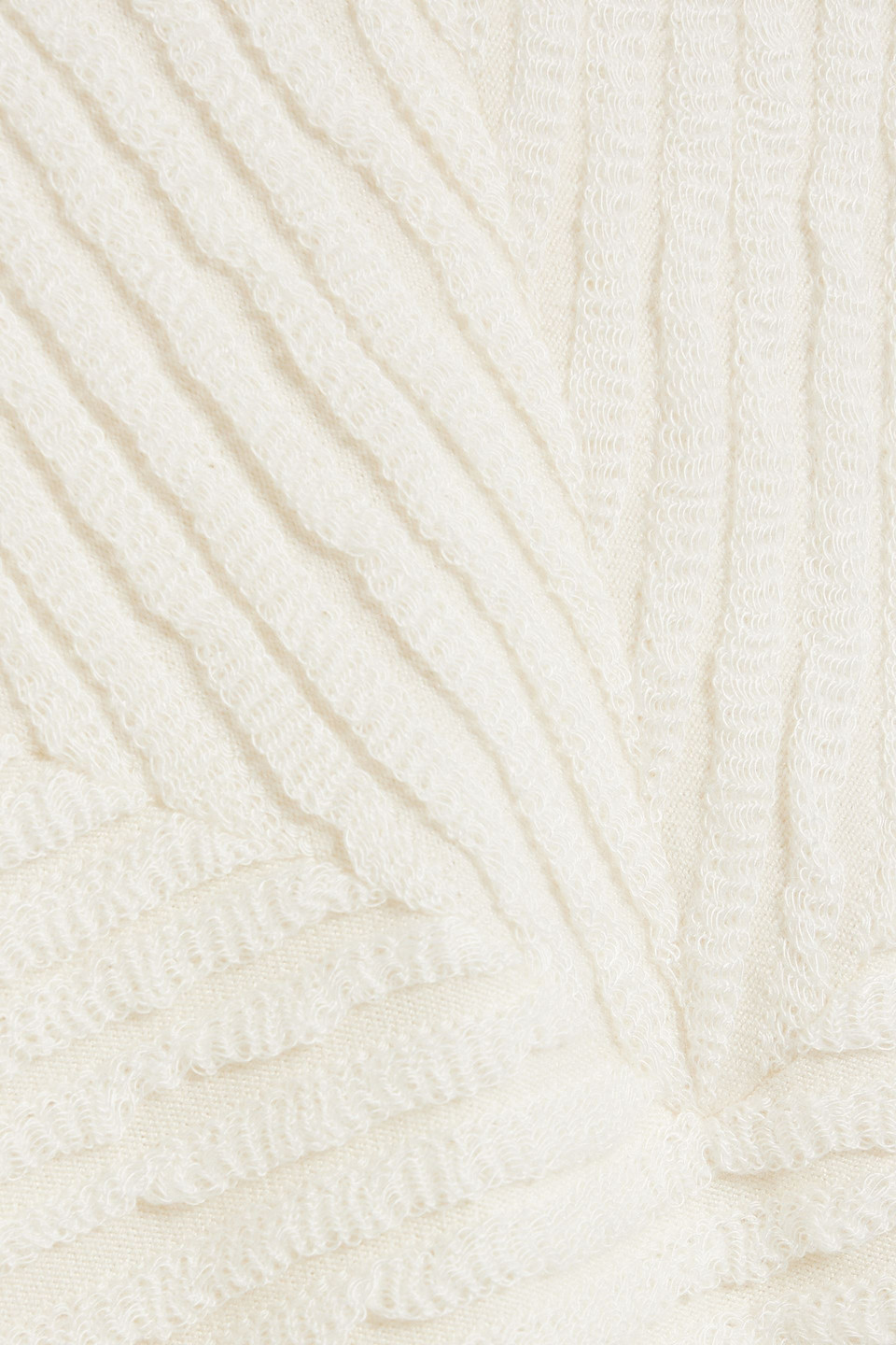 Iro Othilie Ribbed-knit Mini Dress In Ecru