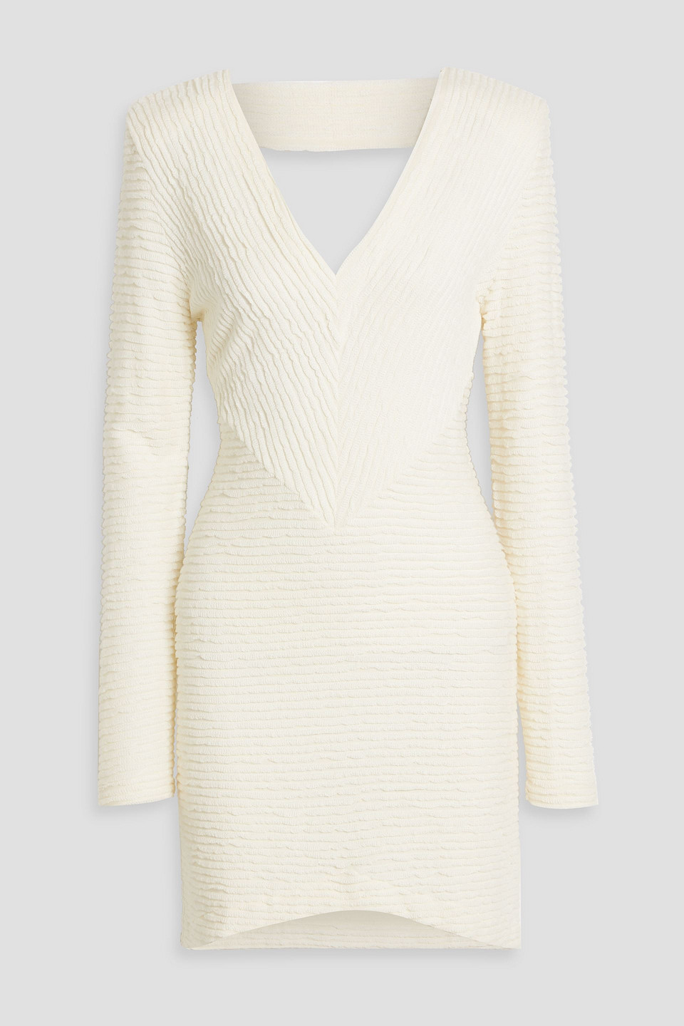 Iro Othilie Ribbed-knit Mini Dress In Ecru
