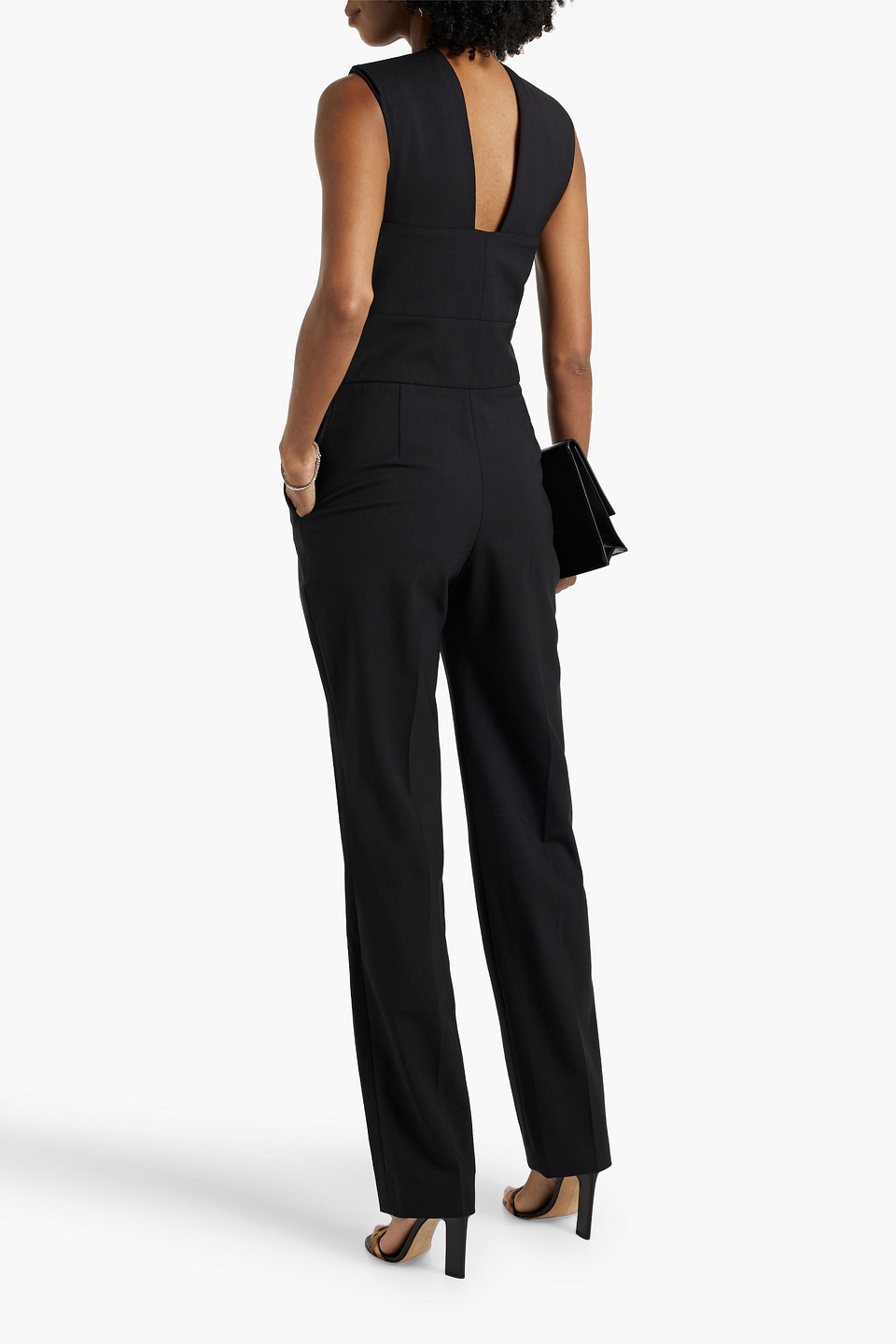 IRO ISISA WOOL-BLEND TWILL JUMPSUIT