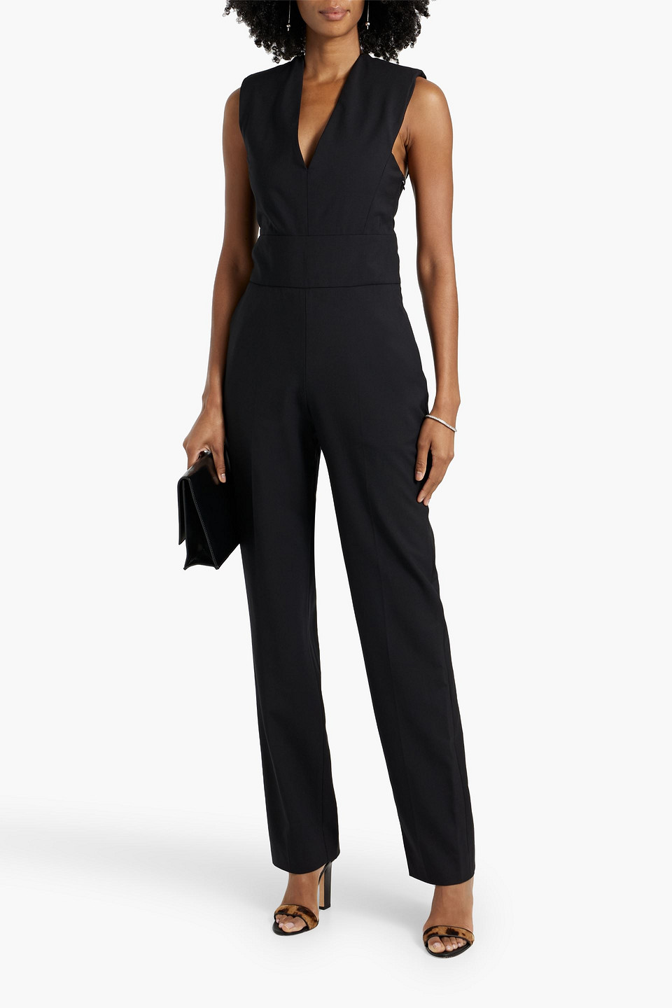 IRO ISISA WOOL-BLEND TWILL JUMPSUIT
