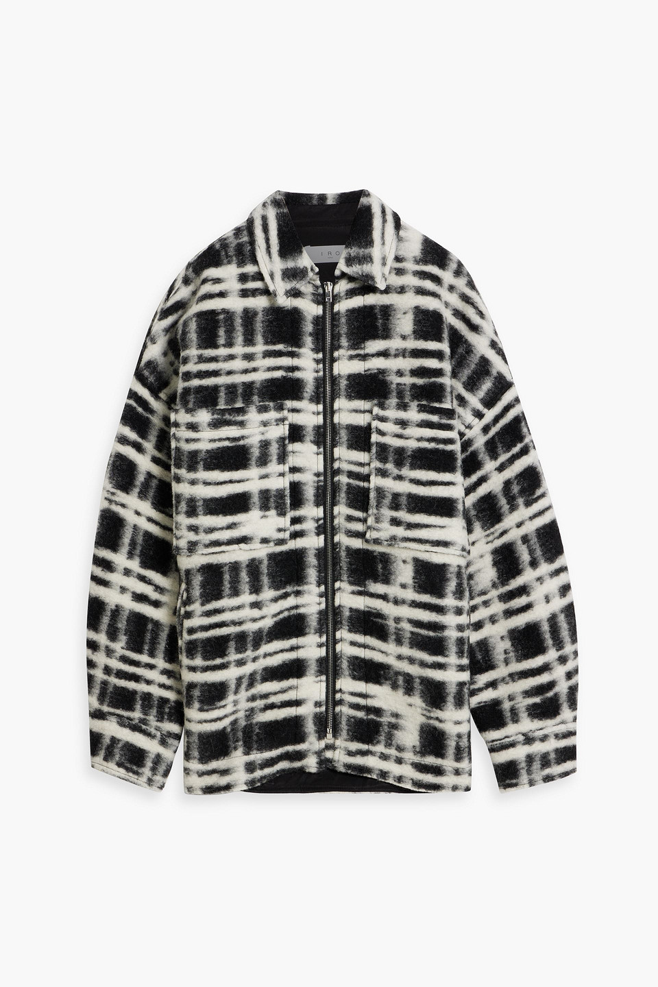 Zachary checked brushed wool-blend jacket
