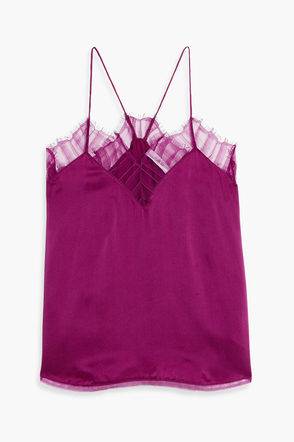 Iro Womens Pur33 Berwyn Lace-trim Silk Camisole Top