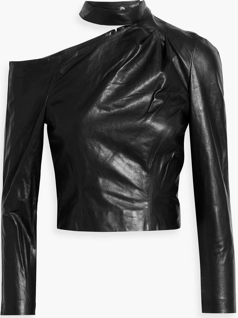 nensi cutout leather top