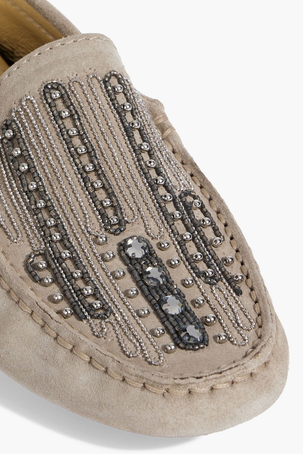 TOD'S Gommino embellished suede loafers
