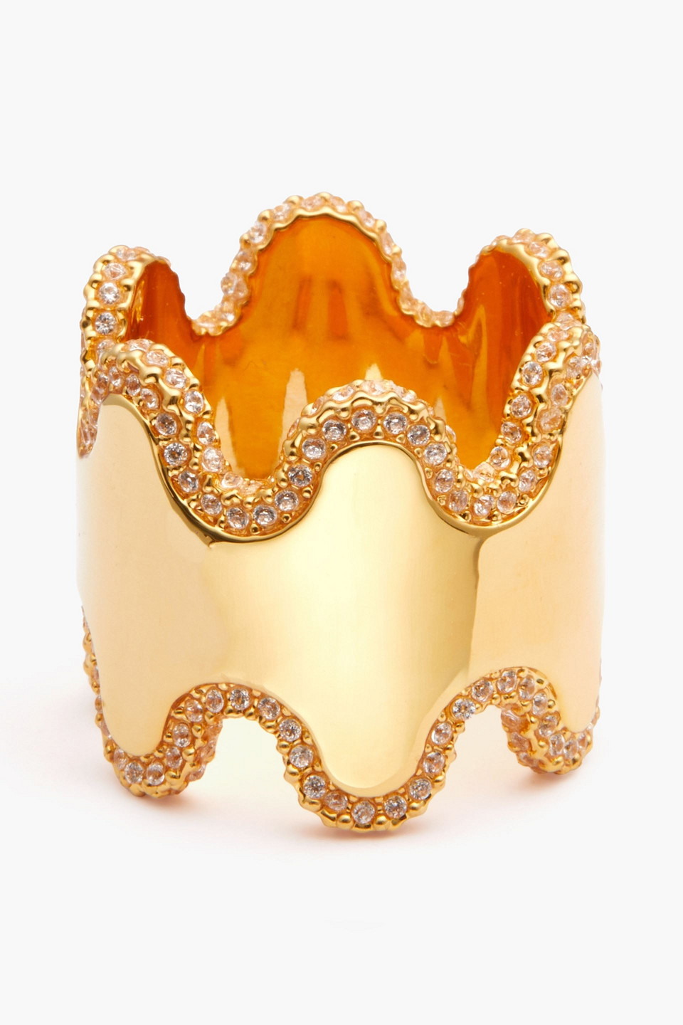 Zimmermann Goldfarbener Ring Mit Kristallen