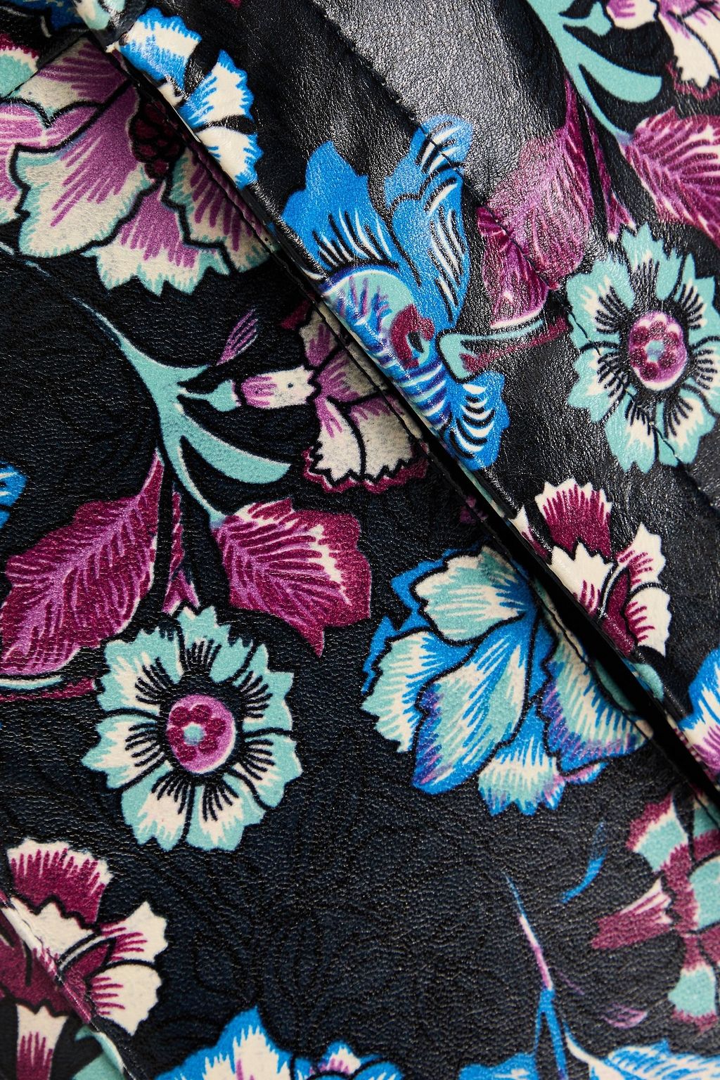 ISABEL MARANT Bilirokia floral-print leather straight-leg pants