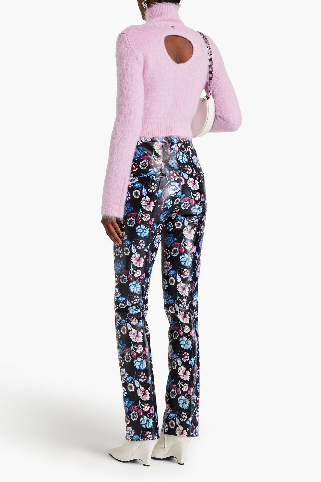 ISABEL MARANT Bilirokia floral-print leather straight-leg pants